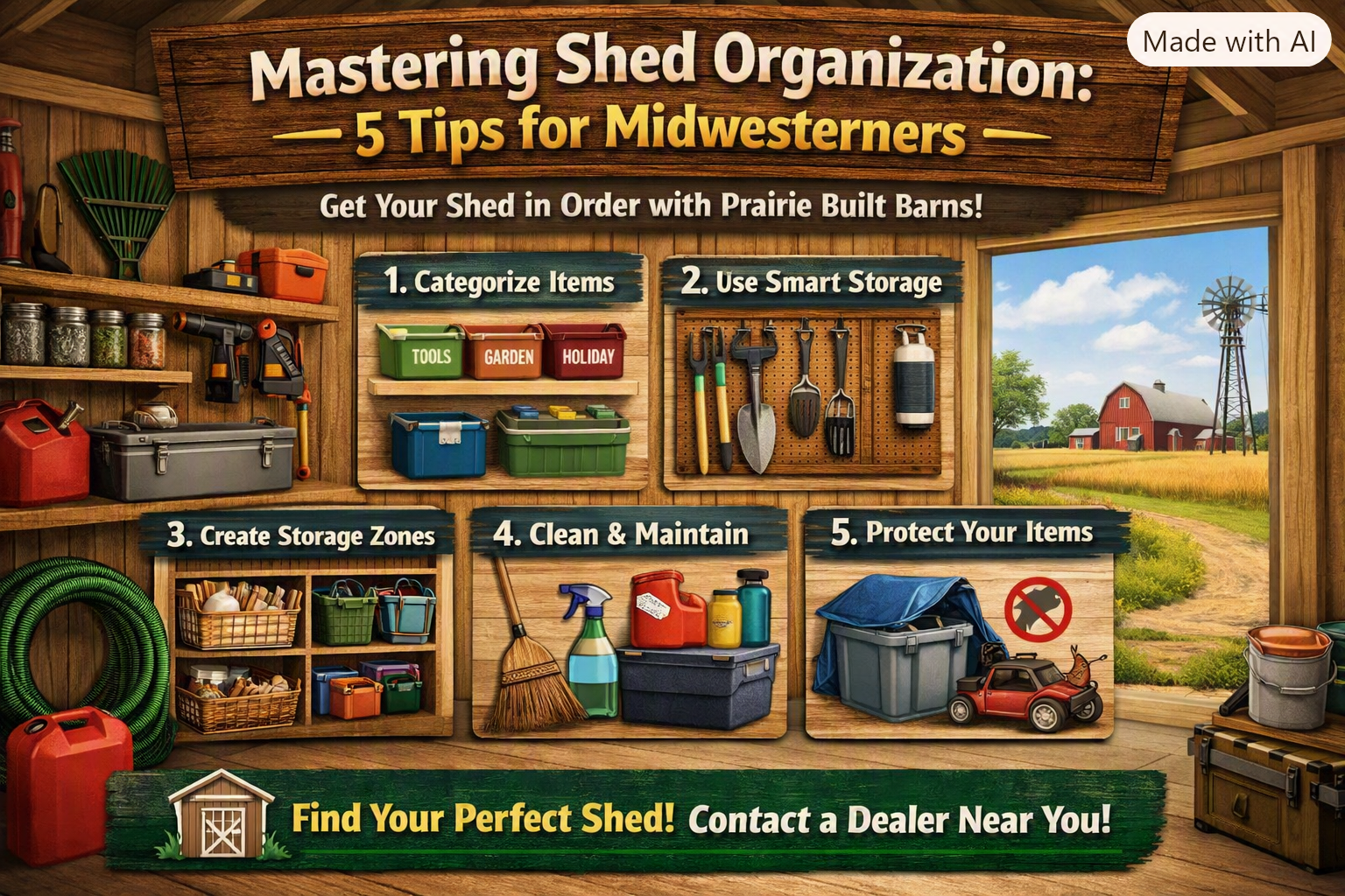 Mastering Shed Organization: 5 Tips for Midwesterners