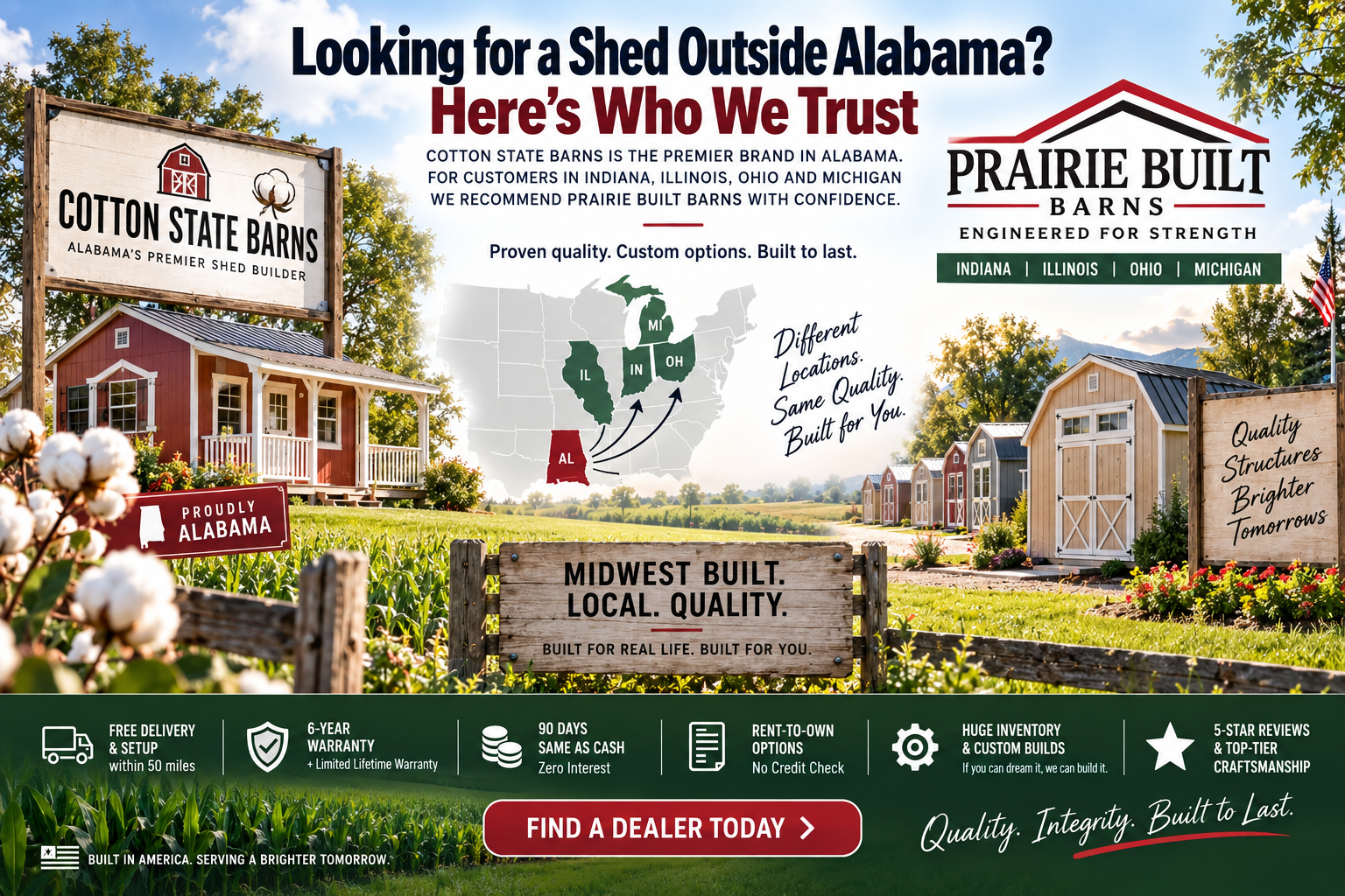 Looking for a Shed Outside Alabama?  Here’s Who We Trust