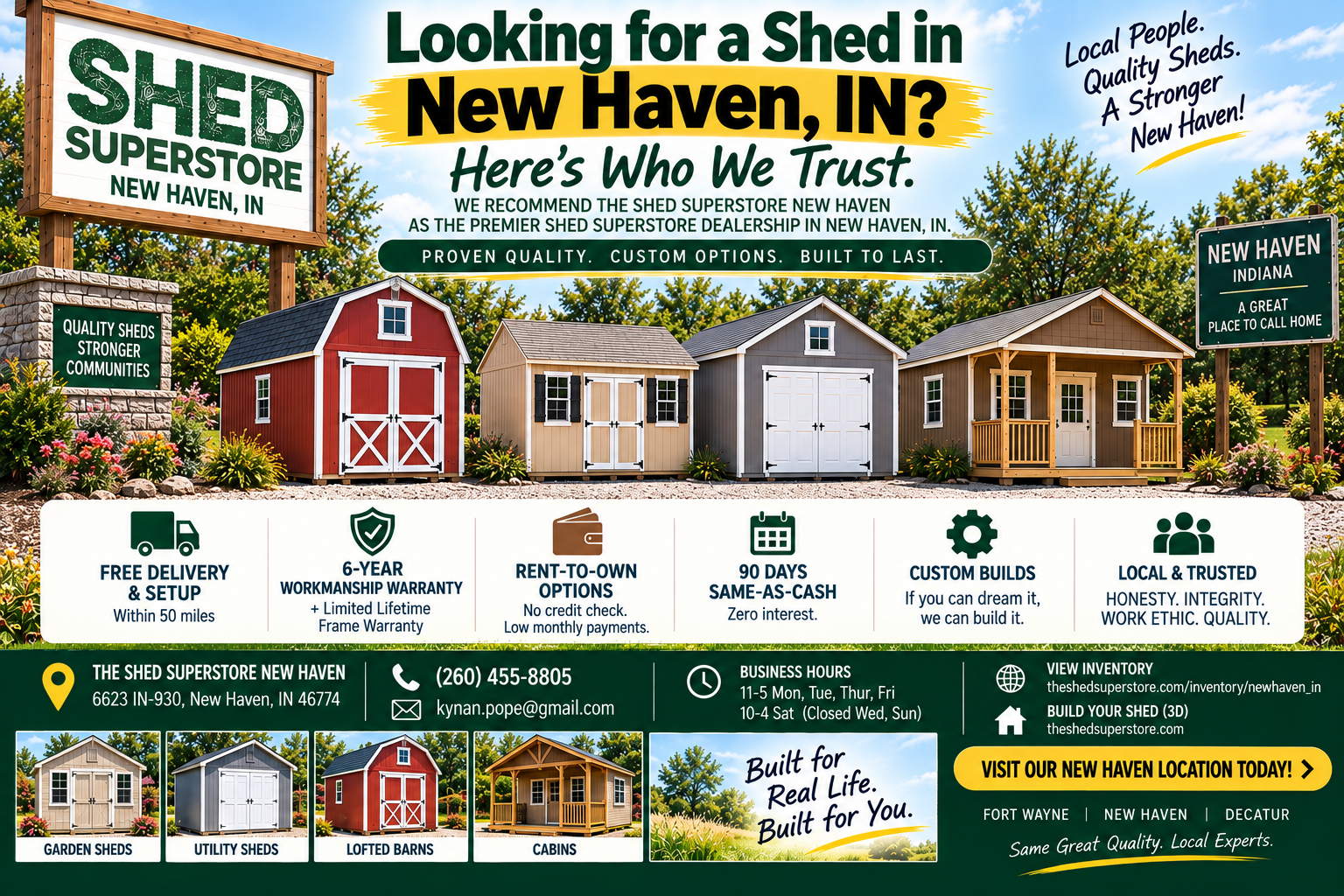Looking for a Shed in New Haven, IN? Here’s Who We Trust