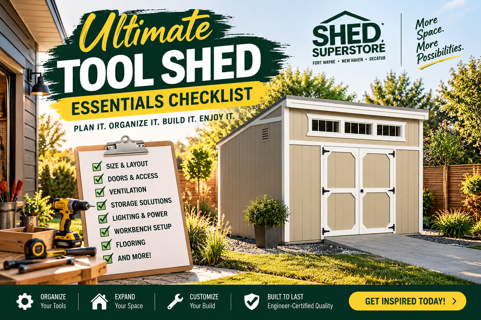 Ultimate Tool Shed Essentials Checklist