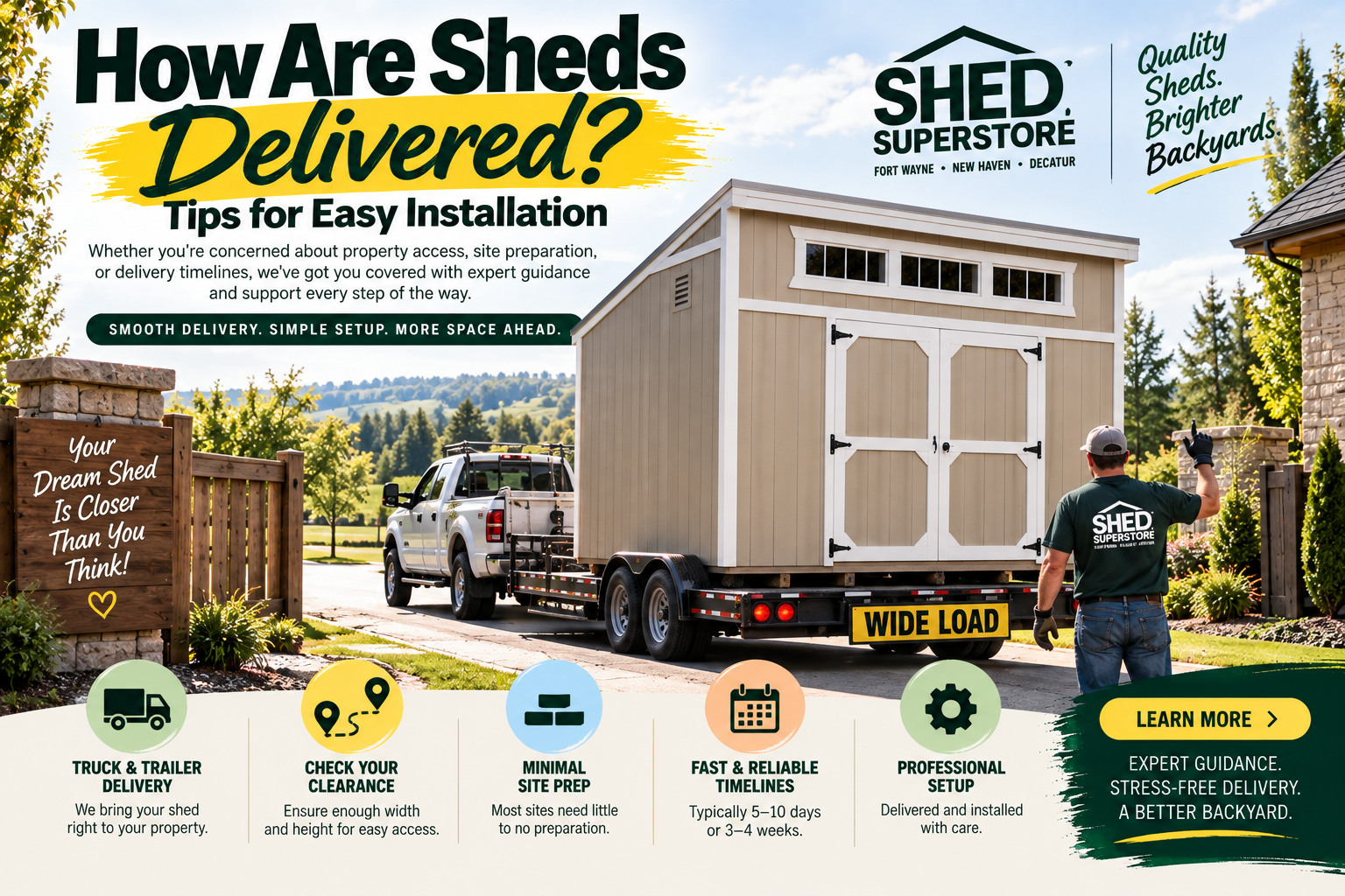 How Are Sheds Delivered? Tips for Easy Installation