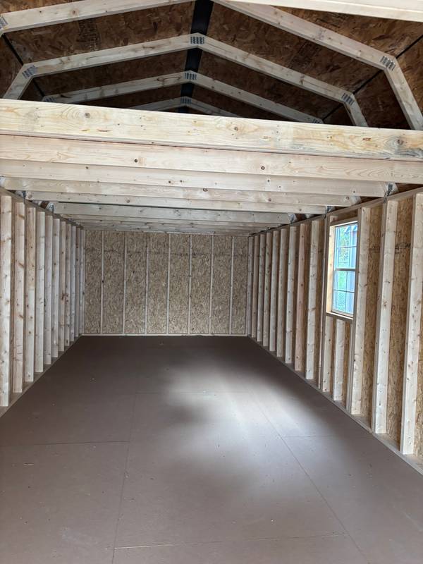 12 × 32 lofted garage shed for sale in Granger, Indiana — photo 3